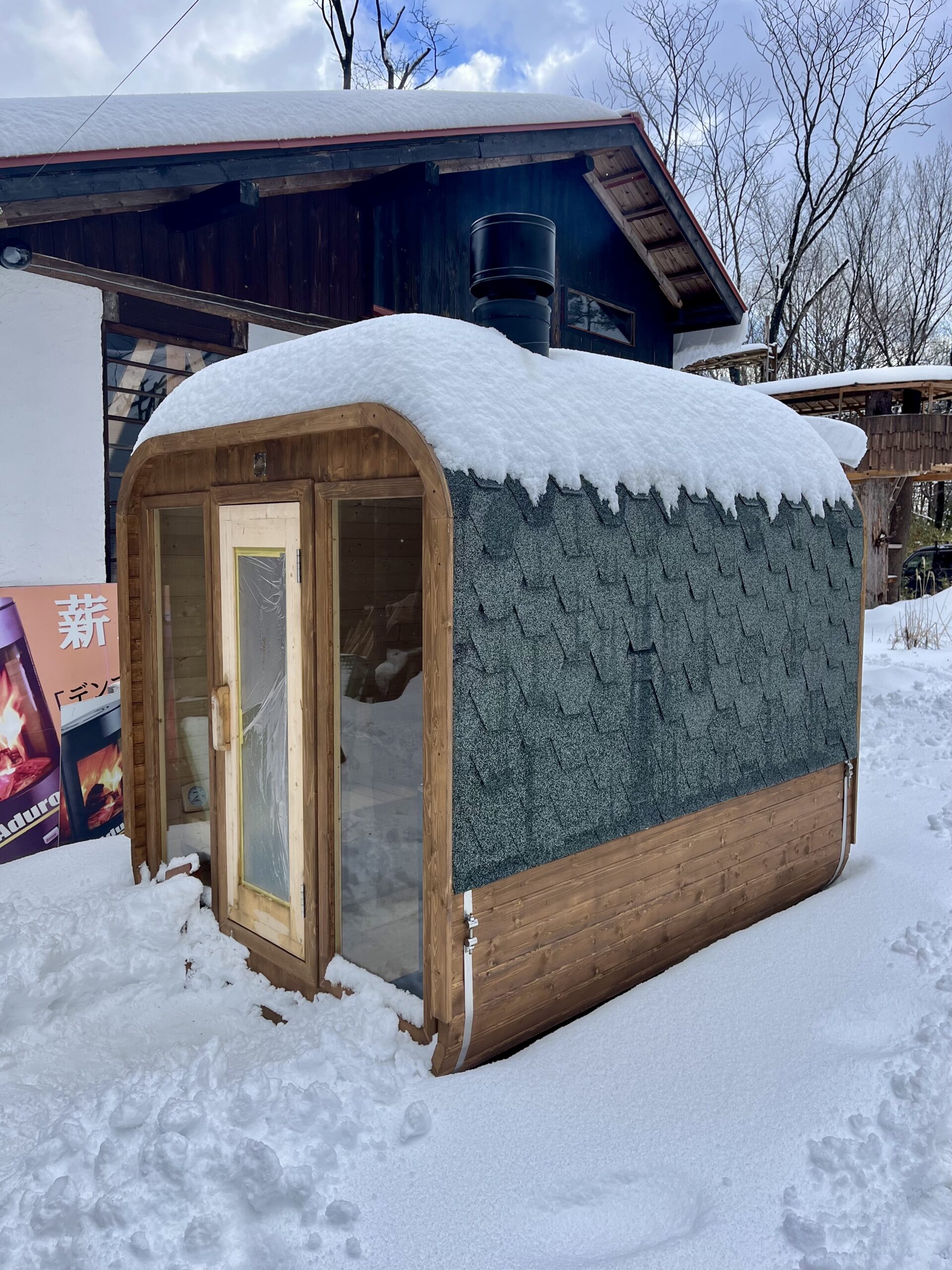 薪ストーブ料理の様子